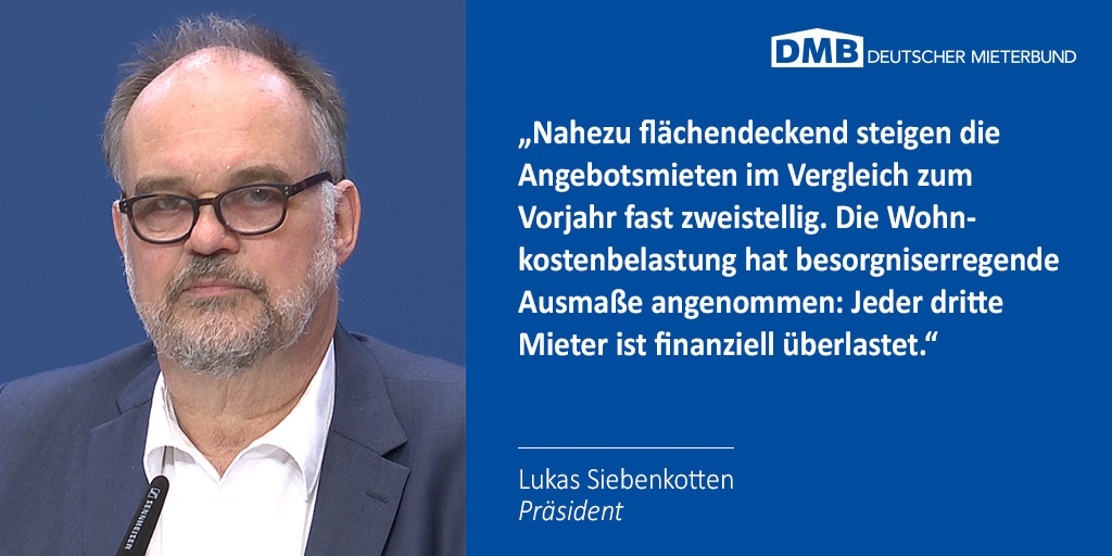 Auf der Pressekonferenz zum Auftakt des #Wohnungsbautag2024 erklärte <a href="/lsiebenkotten/">lsiebenkotten</a>, dass die Mieterinnen und Mieter in diesem Land, die vor existenziellen Sorgen stehen. Hier die gemeinsame Presseerklärung 👉mieterbund.de/aktuelles/meld…