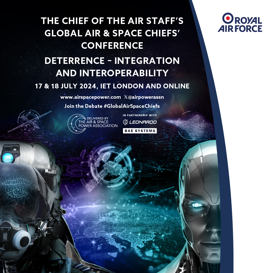 We are delighted to announce that @BAESystemsAir will once again join forces as our Strategic Partner for the @ChiefofAirStaff #GlobalAirSpaceChiefs conference. Hear about what capabilities will help our air & space forces deter adversaries. Tickets here: bit.ly/4aIjvES