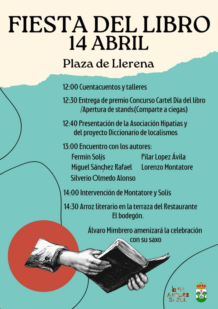 #Llerena tiene una fiesta muy especial este domingo en su plaza. Es la Fiesta del Libro con actividades para todos. ¡Mira! 👇 planvex.es/web/evento-pla… @Llerena_Ayto #literatura #libros #Cultura @ferminsolis2