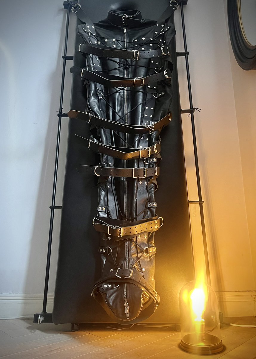 It’s time for some serious leather bondage in My leather sleepsack. Are you ready to zipped in, laced up and strapped down?