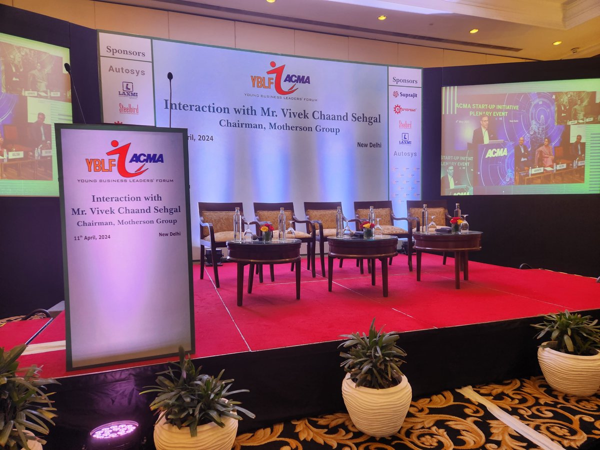 Get ready for an engaging interactive session with Mr. Vivek Chaand Sehgal, Chairman, Motherson Group, as he addresses the ACMA Young Business Leaders' Forum. Stay tuned for the latest updates from the session exploring strategic ideas aimed at strengthening Indian components in