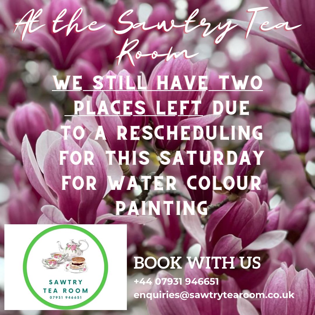 Book a Watercolour Painting with us! #sawtry #sawtrytearoom #watercolorpainting