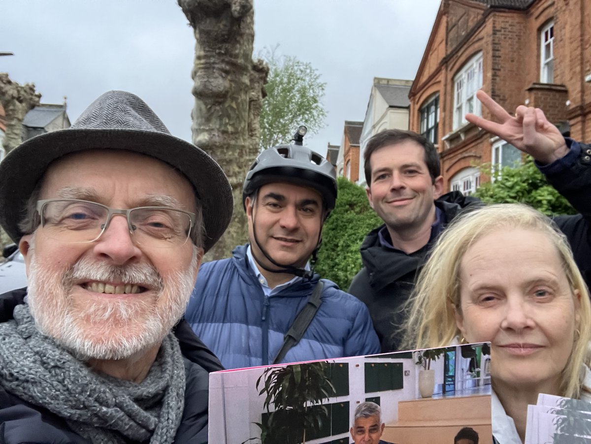 Lea Bridge Labour councillors were on the #doorstep on Apr 10 despite a cold night talking with residents about Sadiq Khan standing as Labour candidate for Mayor of London and Sem Moema as Greater London Assembly Member on May 2, for a fairer, safer, greener London for everyone