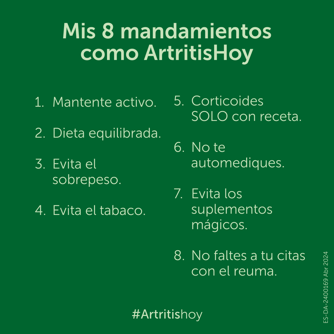 Reuma_hoy's tweet photo. Podrían parecer los consejos de tu médico de cabecera cuando te duele algo... pero cuando llegues al final descubrirás que si no estás teniendo un 💘con un/a #Reuma tiene sentido que sean 🥁🥁🥁
📜 Mis 8 mandamientos como Artritis Hoy, las claves de los expertos. #ReumaTips https://t.co/o3cggeLN7t
