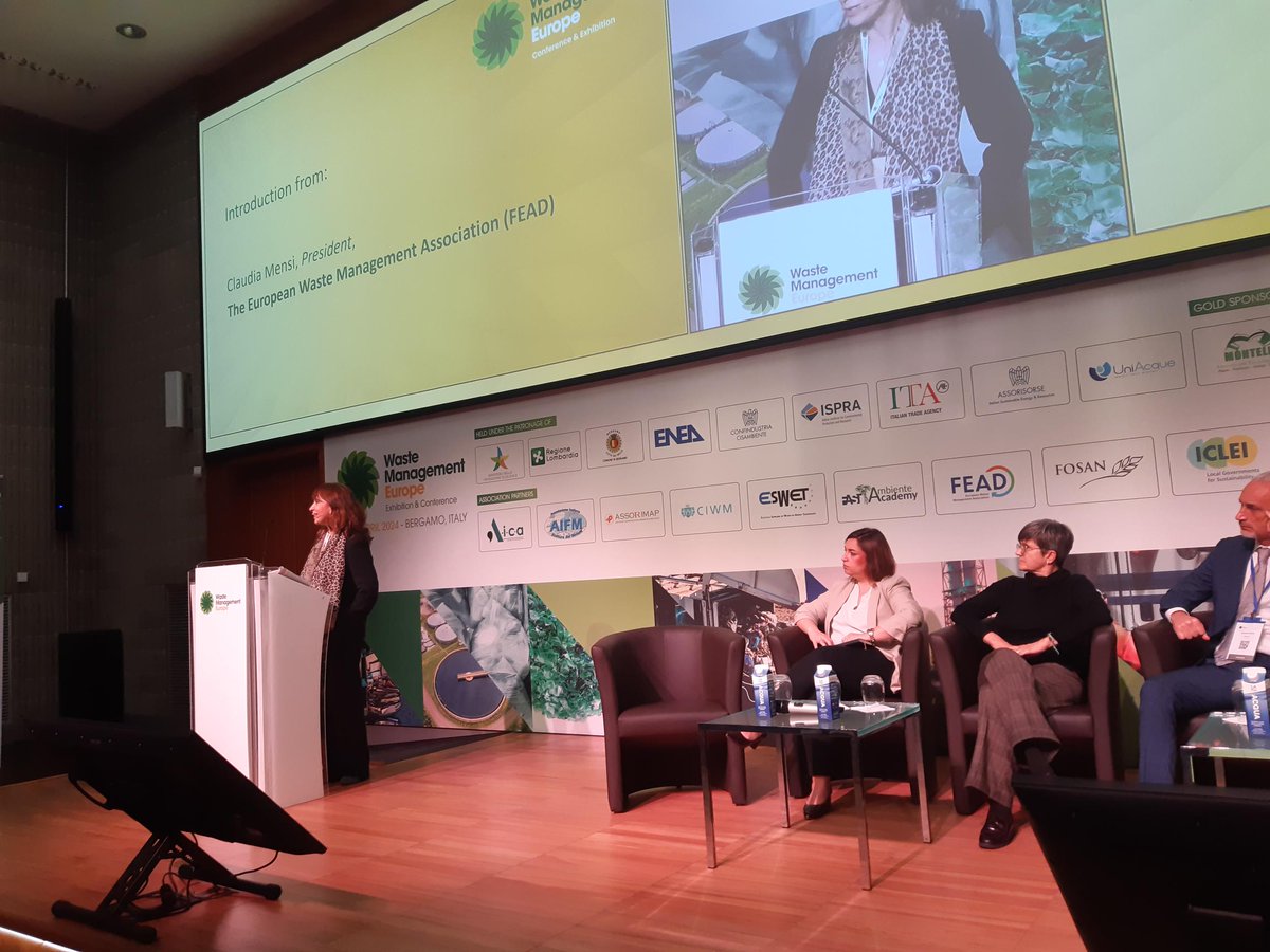 We're in good company at #WME24 in Bergamo! After our President kicked off day two with the keynote address, Claudia Mensi, President of @FEADinfo led the first technical session on plastics and the challenge of PFAs.