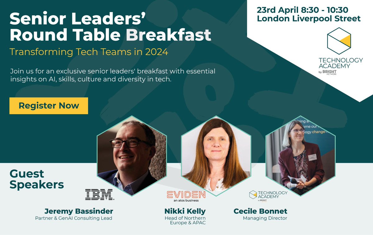 SPONSORED Register now for this exclusive senior leaders' roundtable on 23rd April to gain insights from three leading experts on how organisations are transforming their tech teams in 2024. techacademy.brightnetwork.co.uk/events/transfo…