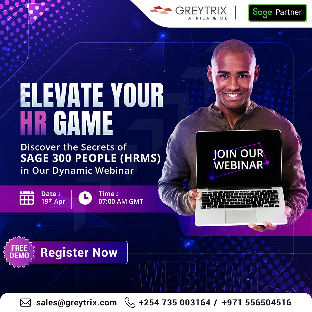 Join our #Sage300People Live Demo webinar for seamless solutions to supercharge your #HR operations! To Register - events.teams.microsoft.com/event/e4eaeeb2… #GreytrixAME #SagePartner #ERP #Africa #MiddleEast #HRSolution #HRSystem #LinkedinEvent #Webinar #FreeWebinar #FreeDemo #HRMS
