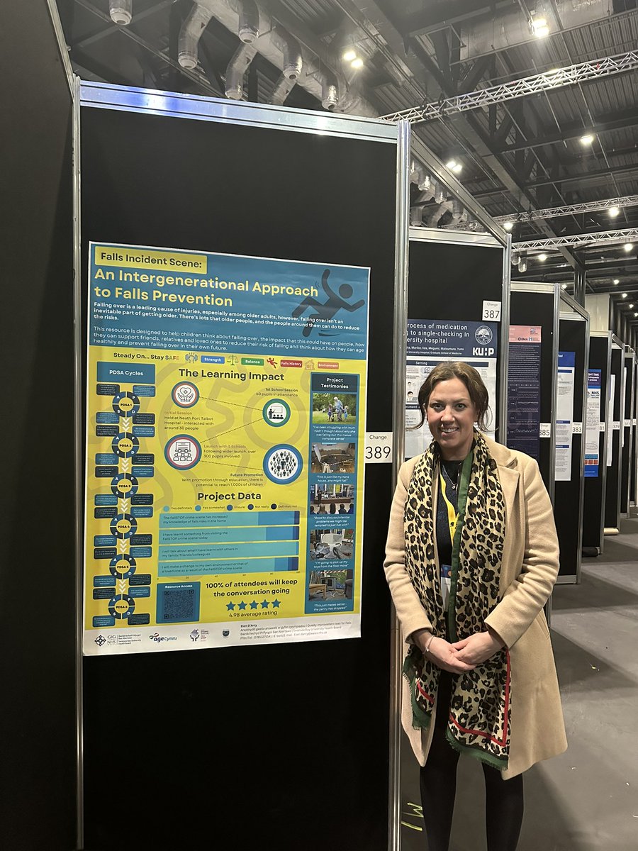 Excited to be at the ExCel London today representing @SwanseabayNHS at the International forum on Quality and Safety @QualityForum showcasing the work started at SBUHB and developed with @AgeCymru and the National Falls Prevention Taskforce #Quality2024