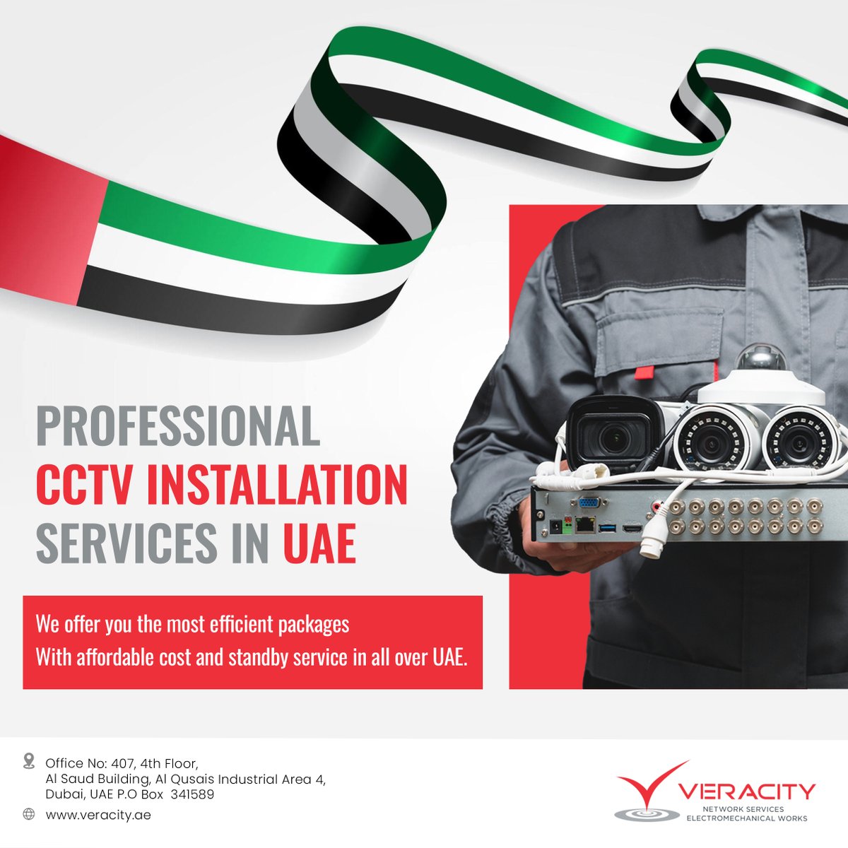 VeracityLLC's tweet image. PROFESSIONAL CCTV INSTALLATION SERVICES IN UAE.
we offer you the most efficient packages with affordable cost and standby service in all over UAE.
#specialized #system #intergrators #ELV #contractor #construction #securitysystem #ICT #AVSystem #electromechanical #engineering