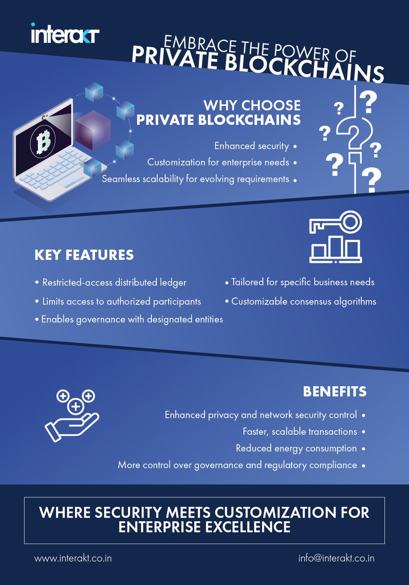 🚀 Discover the #transformative potential of #private #blockchains for enterprises! Bid farewell to #databreaches and welcome #securetransactions. 

Elevate the #efficiency, #transparency, and #trustworthiness of your business operations!💼