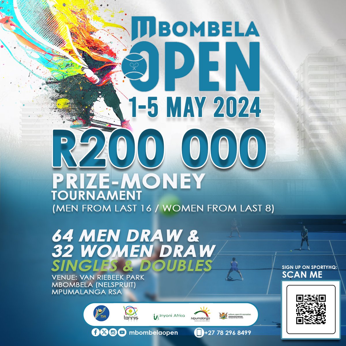 ⏰ Tick tock! Just 2⃣ weeks left until the @MbombelaOpen! This first-of-its-kind event is offering a massive R200,000 prize pool! Don't wait any longer—register now and be part of this exciting tournament. To enter, visit: tsa.sportyhq.com/tournament/vie… #MbombelaOpen