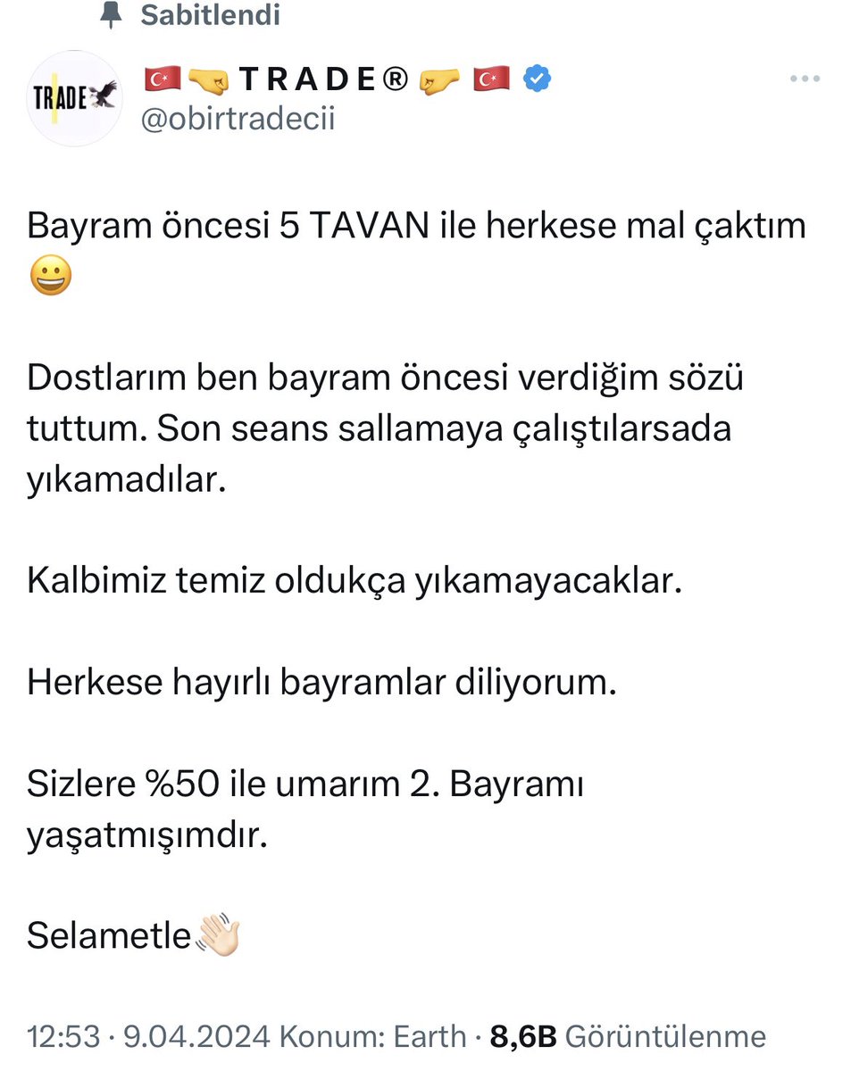 Bayramdan sonra tavanlar devam @obirtradecii reis sağolsun #gerel #gesan #gıpta #glbmd #glcvy #glryh #glyho #gmtas #goknr #golts #goody #gozde #grnyo #grsel #grtrk #gsdde #gsdho #gsray #gubrf #gwınd #gznmı #halkb #hatek #hatsn #hdfgs #hekts #hktm #hlgyo #httbt #hubvc #huner