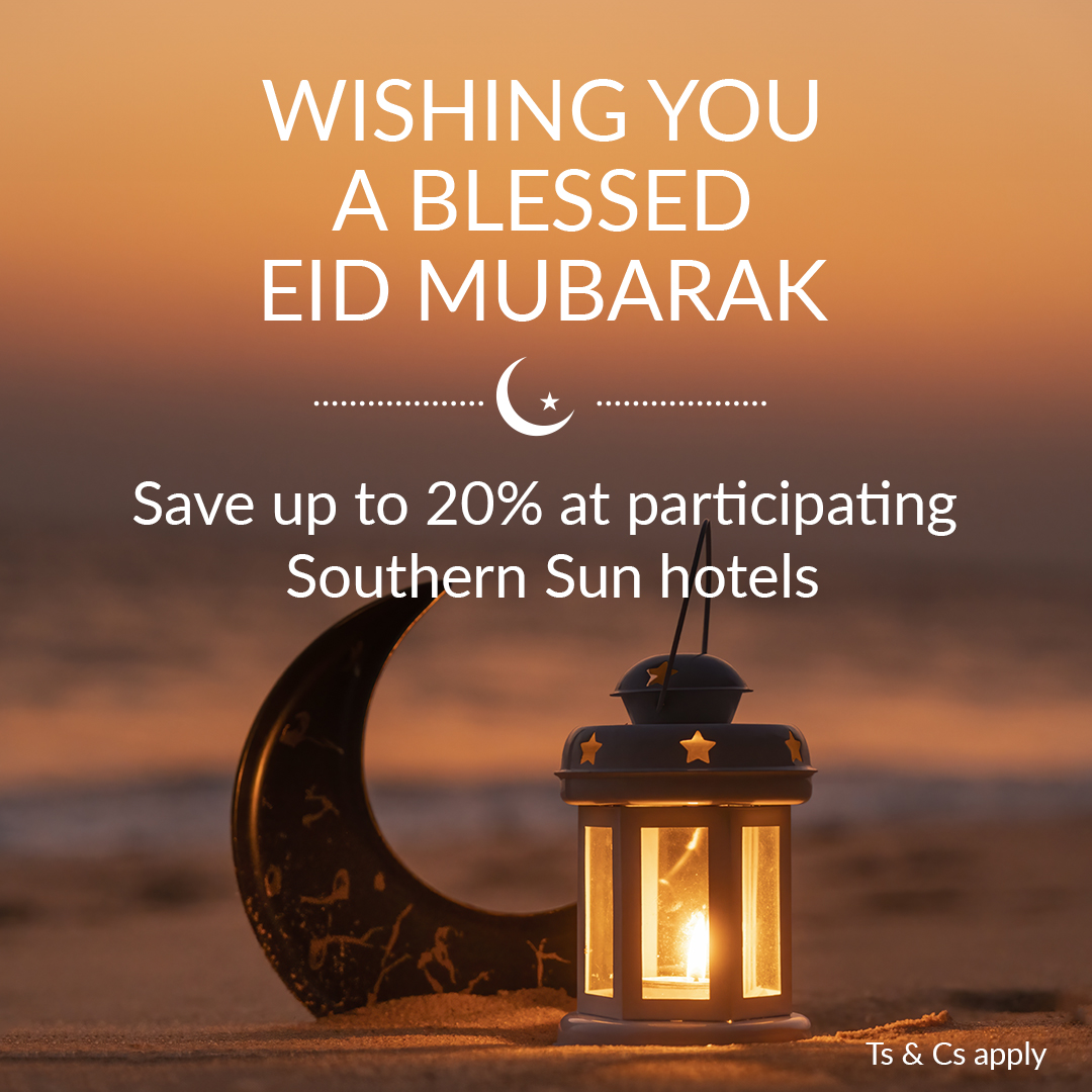 Celebrate Eid with Southern Sun and add to the joys of time spent with family, with our exclusive 20% discount off the Rate of the Day at participating Southern Sun hotels, as we extend our warm wishes to you and your loved ones. Learn more: southernsun.com/offers/eid-mub…