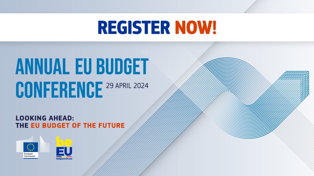 🚨Registrations are open for Annual #EUBudget Conference!🚨

This year, the topic is “Looking ahead: the EU Budget of the Future” 🇪🇺🚀

Join us on 29 April!

🖊️ Register now: europa.eu/!xJVhX7