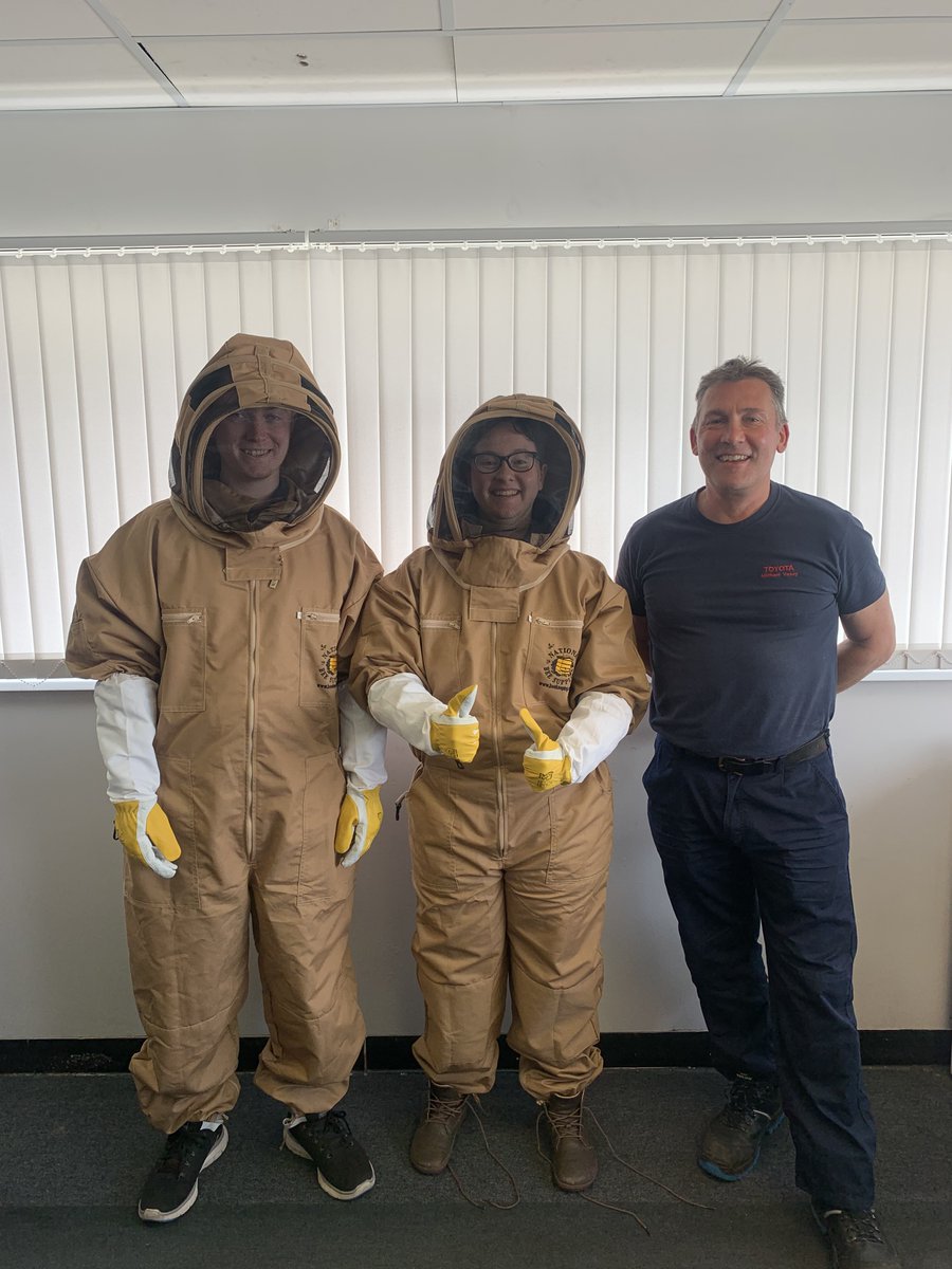 🐝 Work based learning and MSc Applied Psychology students from @uochester are carrying out research with @ToyotaUK in #Deeside, under the supervision of Dr Pizza Chow, exploring bee behaviour and how green spaces can contribute to positive mental health! @DeesideDotCom