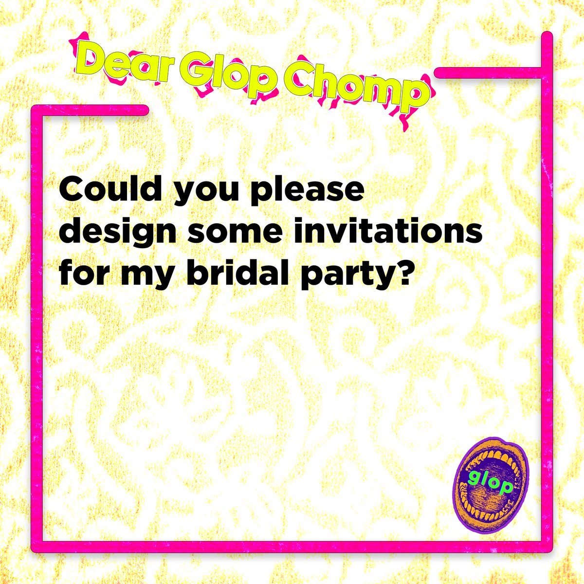 GlopChomp's tweet photo. Happy Bridal Party! https://t.co/eyoVOoRFqN