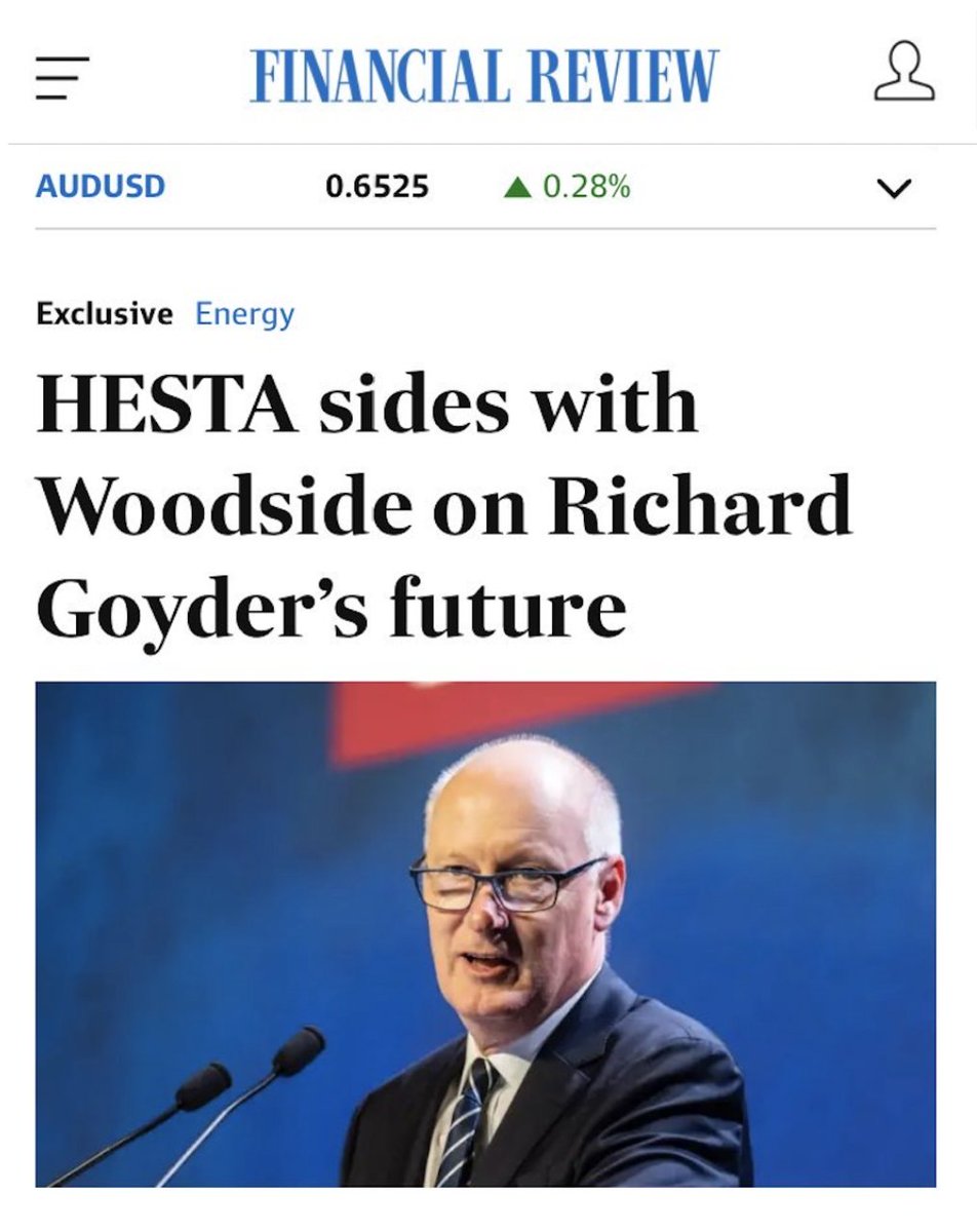 Today @HESTASuper betrayed the thousands of its members calling on the fund to take stronger climate action, instead voting to re-elect @WoodsideEnergy chairman Richard Goyder despite the company's climate-wrecking gas growth plans and complete lack of adequate transition plans.