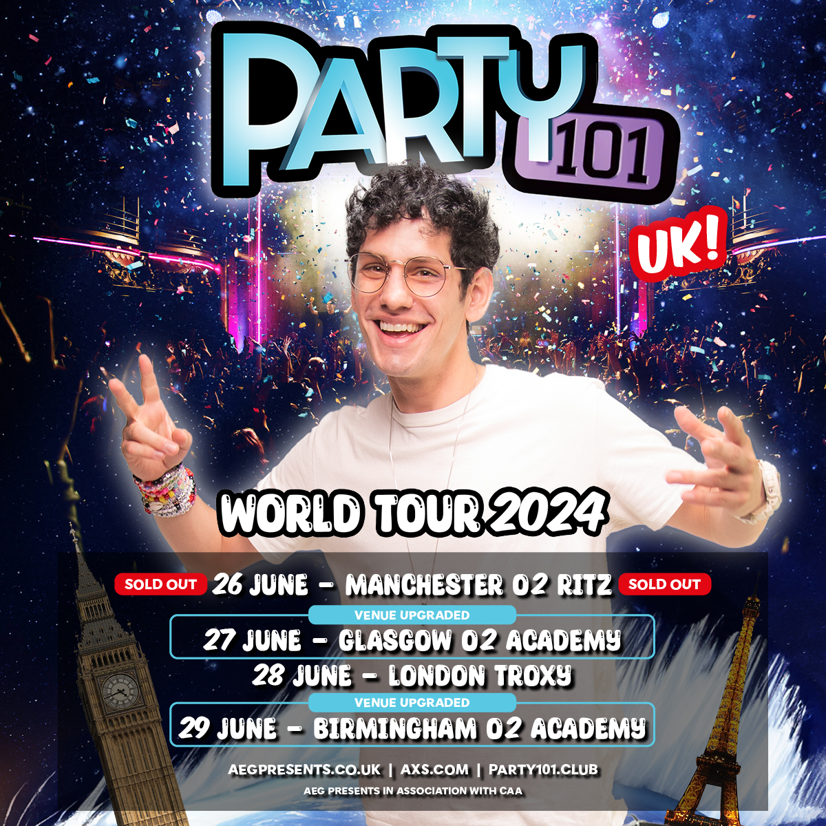 VENUE UPGRADES: Due to incredible demand Party101 with DJ @MattBennett just upgraded the venues in Glasgow and Birmingham. Grab your tickets now: aegp.uk/party101uk