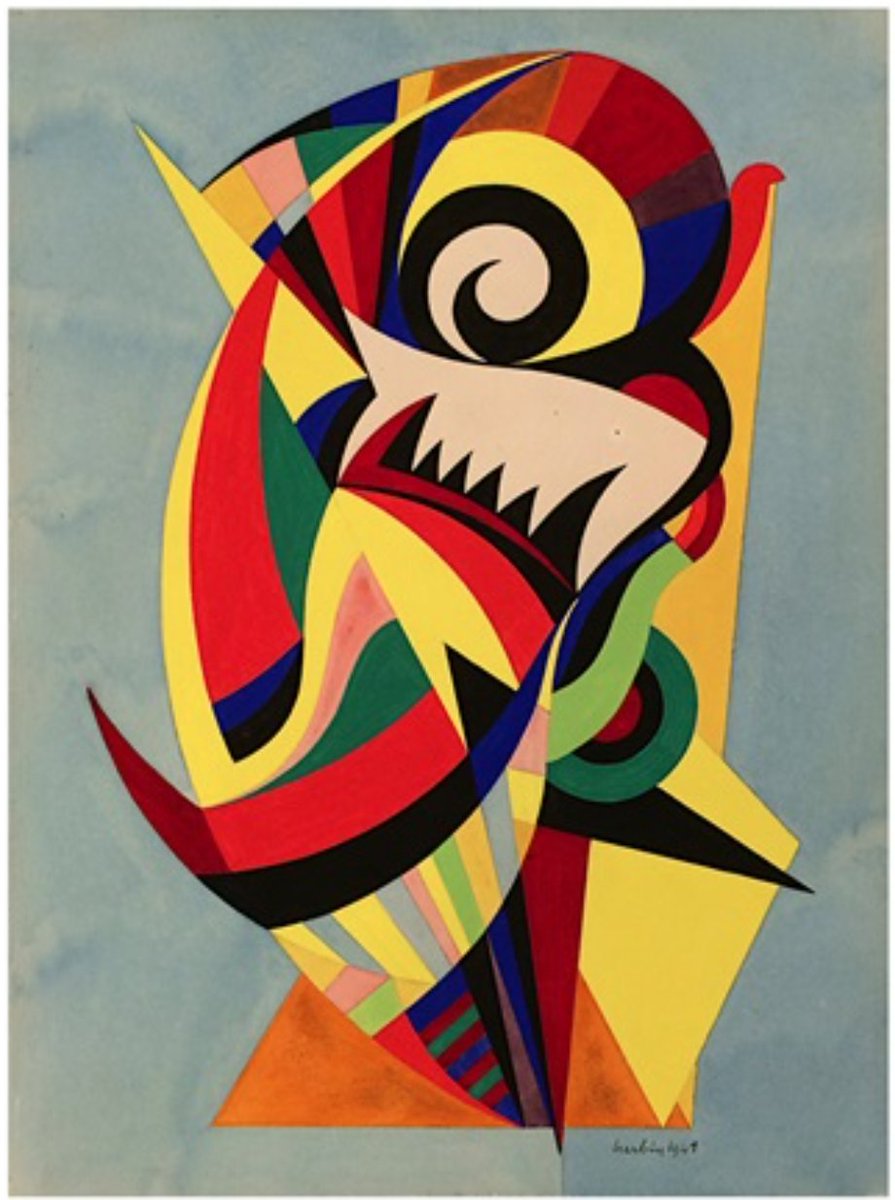 Auguste Herbin Composition 1941 pencil and gouache on paper 35 x 27 cm Galerie Orlando, Zurich