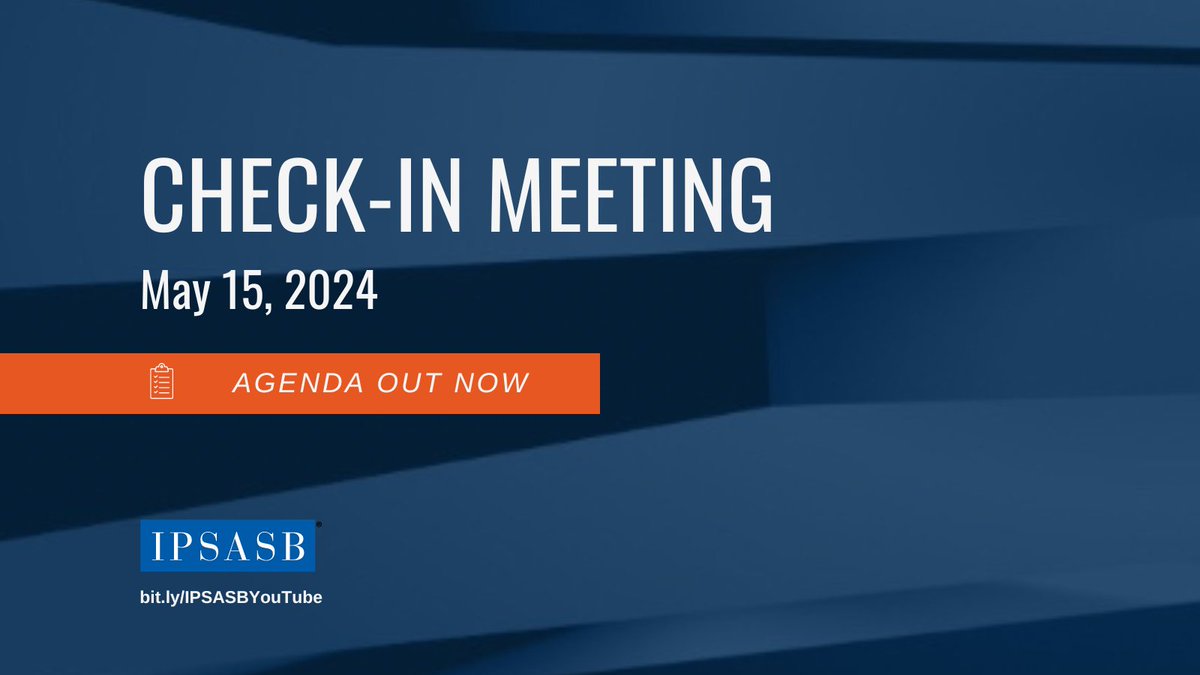 At our next check-in May 15, the Board will review exposure drafts on sustainability reporting: Climate-Related Disclosures & the application phase of Measurement. 📄 Take a look at the agenda: ipsasb.org/meetings/virtu… ▶️ Set a reminder to watch live: youtube.com/watch?v=YOuBkm…