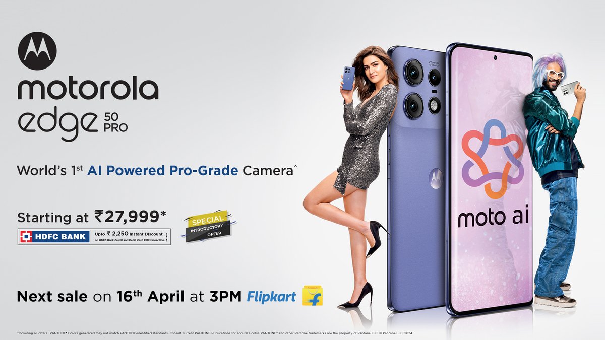 We're truly humbled by your amazing response. Get ready for the next opportunity to own the #MotorolaEdge50Pro! 

Our next sale will be on Tuesday, April 16th at 3:00 PM. Don't miss out!

#IntelligenceMeetsArt