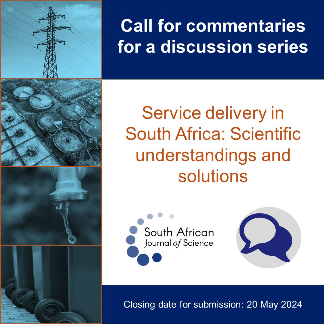 📢@SAJS_Official invites a series of evidence-based and provocative commentaries on service delivery, in order to shape discussion and collaboration in this important overarching field. Closing date for submission is 20 May 2024. More info here: buff.ly/3TUqljZ