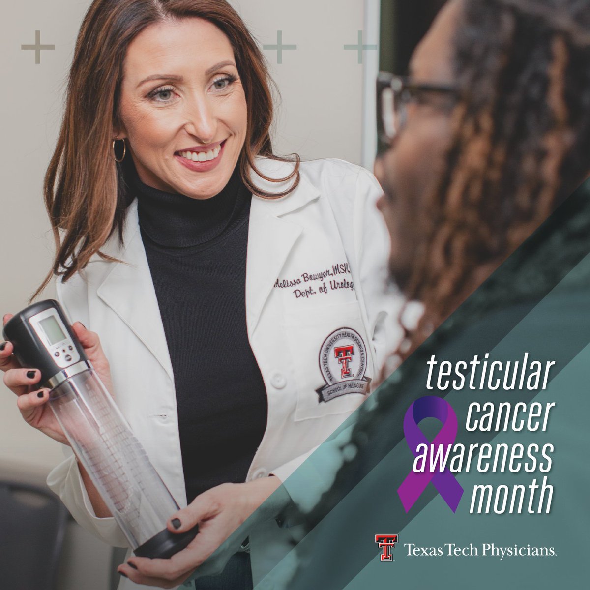April is 𝘛𝘦𝘴𝘵𝘪𝘤𝘶𝘭𝘢𝘳 𝘊𝘢𝘯𝘤𝘦𝘳 𝘈𝘸𝘢𝘳𝘦𝘯𝘦𝘴𝘴 𝘔𝘰𝘯𝘵𝘩. The Texas Tech Physicians #Urology clinic treats urological cancers and men’s sexual health. A lump or bump on the testicle is a warning sign and needs further evaluation by a doctor.