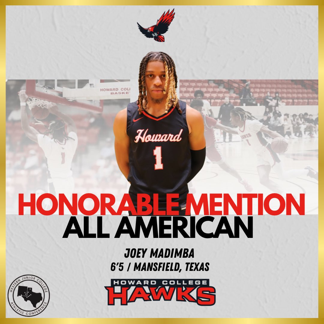 𝘼𝙇𝙇-𝘼𝙈𝙀𝙍𝙄𝘾𝘼𝙉‼️ Congratulations to Joey Madimba on being named 2023-2024 D1 NJCAA Honorable Mention All-American!