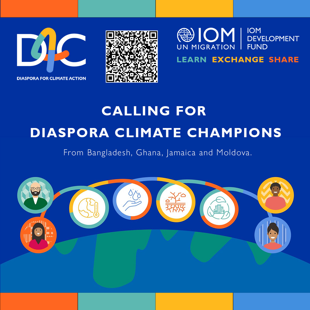 🇬🇧+🇯🇲+🇧🇩+🇬🇭+🇲🇩 📢Exciting training opportunity! We are looking for UK-based diaspora members from Bangladesh, Ghana, Jamaica & Moldova interested in climate leadership🌎🌱. Apply here to become a #ClimateAction Champion 🗣️➡️rb.gy/69iy7a #Diaspora4ClimateAction