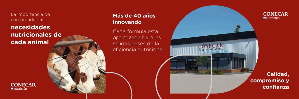 CONECAR's tweet image. En cada alimento, utilizamos las mejores materias primas y volcamos más de 40 años de experiencia a campo. Estudiamos y comprendemos las necesidades nutricionales de los animales y los fundamentos de la rentabilidad de nuestros clientes.

Somos Calidad, Compromiso y Confianza 🤝
