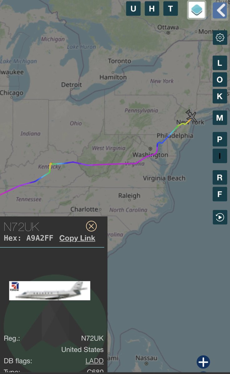 It looks like Kentucky booster Joe Craft’s plane is busy again this morning, flying to New York City. Pitino? Hurley? We might be far from done here, folks. 👀