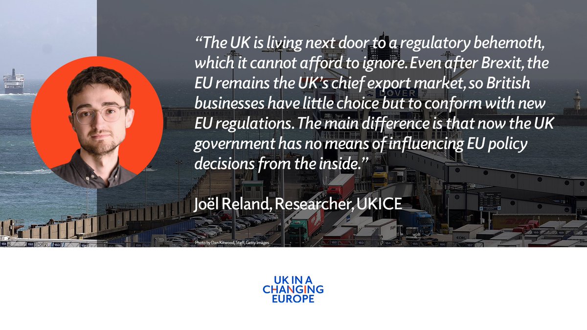 🗨️ 'The UK is living next door to a regulatory behemoth which it cannot afford to ignore' 🚨 Our NEW UK-EU Divergence Tracker from @joelreland is out now. ukandeu.ac.uk/reports/uk-eu-…