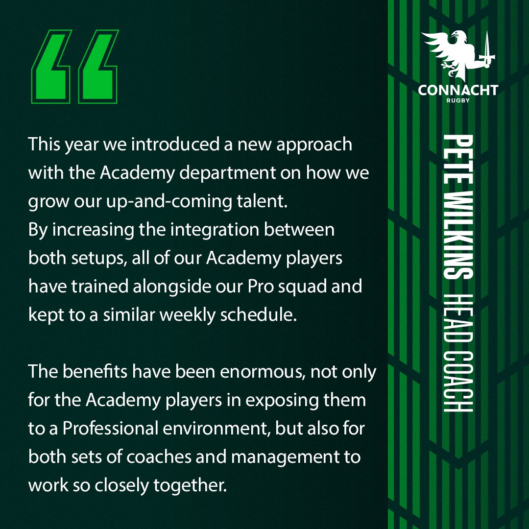'Today’s news of Matthew and Hugh moving to Pro contracts next season was helped massively by how we’ve approached the last year, and it will always be a major aim of Connacht’s to continue developing our homegrown players.” Pete Wilkins 🗣️ #ConnachtRugby