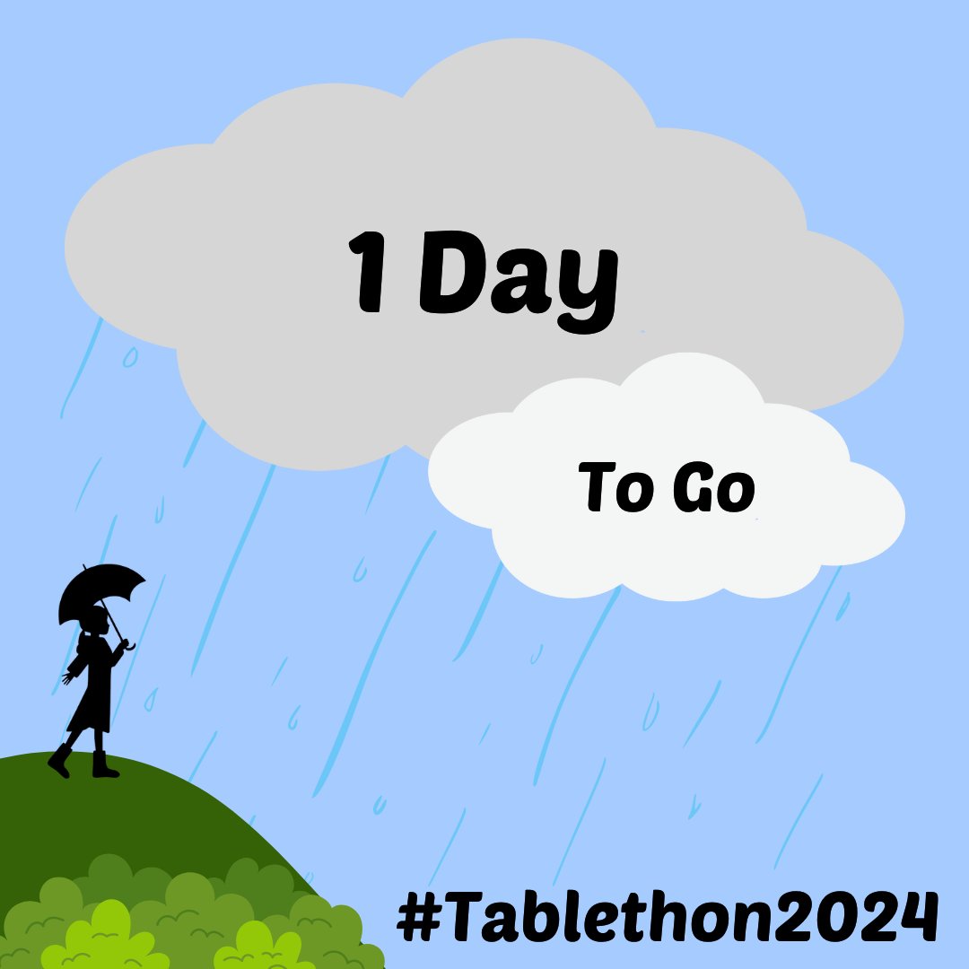 Looks like the skies are dark and dreary at the moment. Hopefully they clear up Tablethon 2024, there’s only 1 day left after all! #Tablethon2024