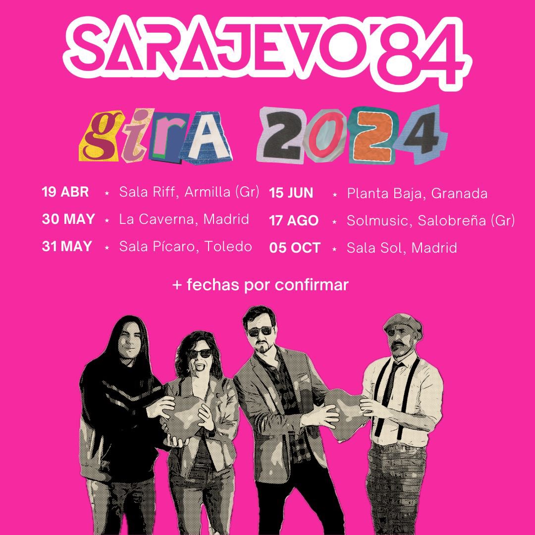 Primeras fechas confirmadas en 2024! #gira #sarajevo84 #garage #gigs #conciertos