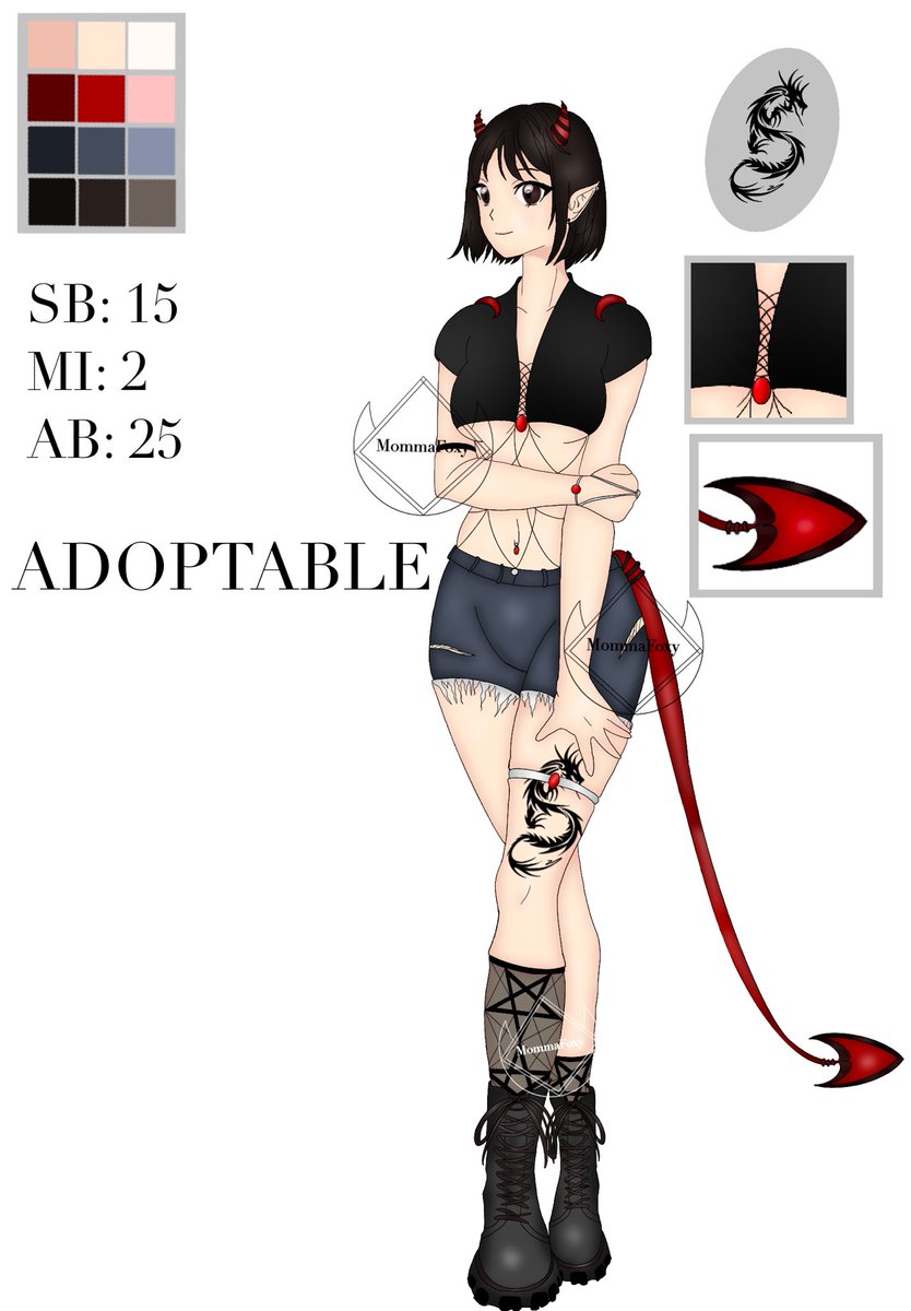 MommaFoxyy's tweet photo. Adopt auction
SB: $15
MI: $2
AB: $25 (commercial)
Rules below
#digitalart #art #adopts #adoptaction #OC #characterdesign https://t.co/AXd1bTvjE5