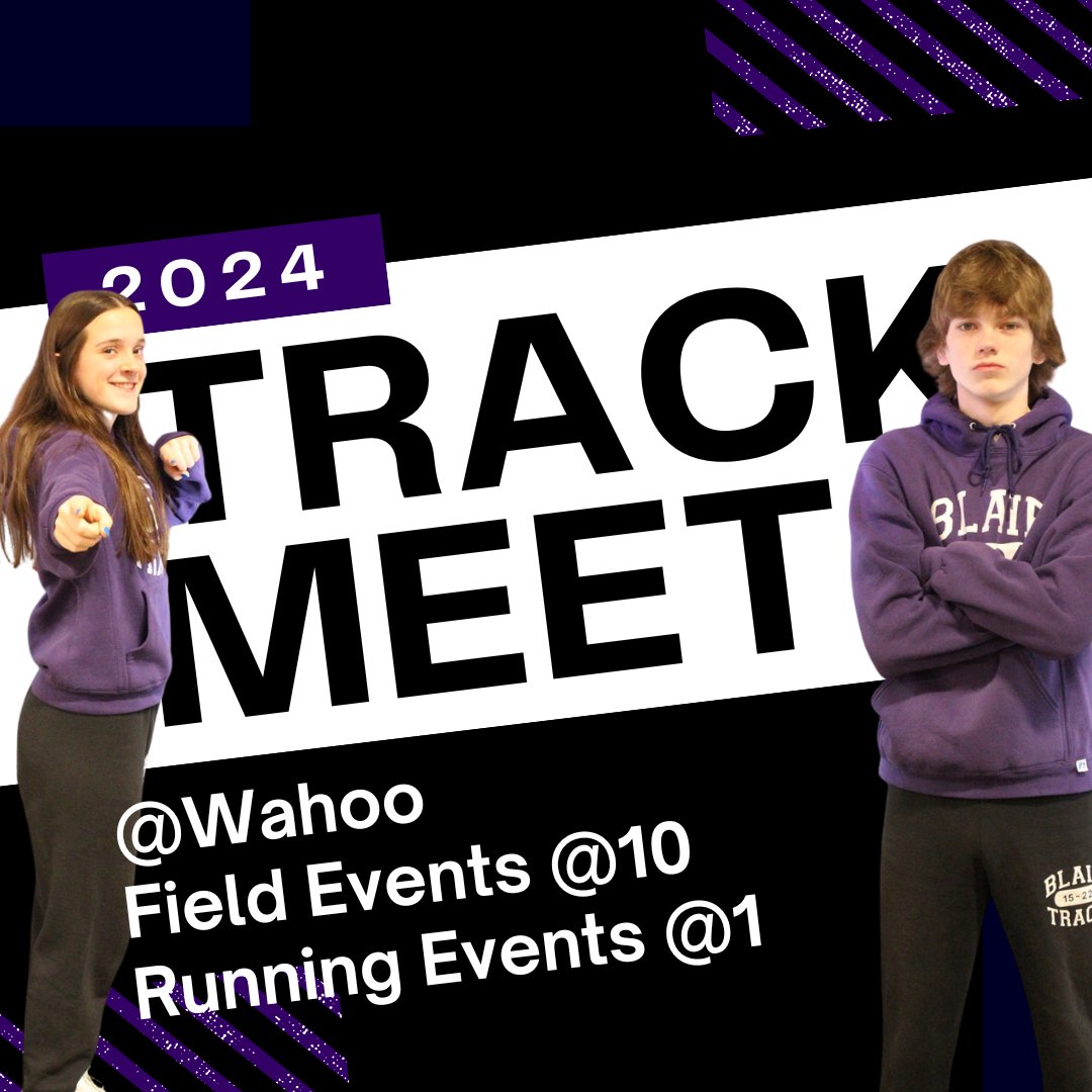 Let's go Bears!! Our tracksters are headed to Wahoo to compete today.