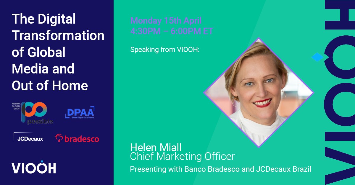 It's almost time to jump on a plane over to Miami for <a href="/PossibleEvent/">PossibleEvent</a> , where <a href="/DPAAglobal/">DPAA</a>'s <a href="/barryfrey/">Barry Frey</a> will host a session all about OOH transformation. I'm also taking the stage, in conversation with <a href="/JCDecauxGlobal/">JCDecaux Global</a>'s Brazil prDOOH  lead and <a href="/Bradesco/">bradesco</a> Head of Media.