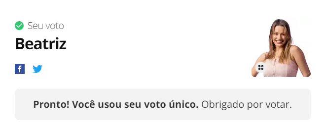 já exerci meu papel como cidadã. bom dia