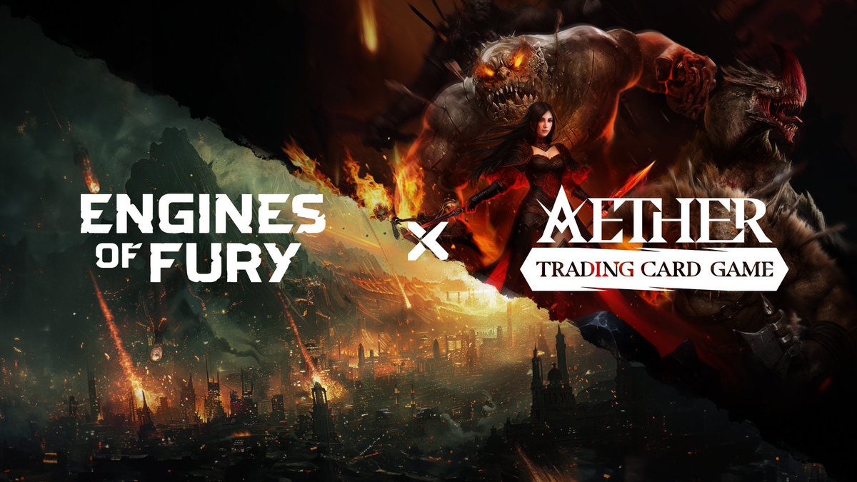 <a href="/EnginesOfFury/">Engines of Fury | Public Game Launch OCT 22 🎮</a> x <a href="/AetherGamesInc/">Aether Games</a>

Uniting RPG lovers ⚔️ Aether Games took storytelling to another level by using the exclusive rights to build a TCG within the fantasy best-seller &amp; <a href="/PrimeVideo/">Prime Video</a> blockbuster <a href="/TheWheelOfTime/">THE WHEEL OF TIME</a> IP and taking it to Web3 gaming.

We are teaming up to