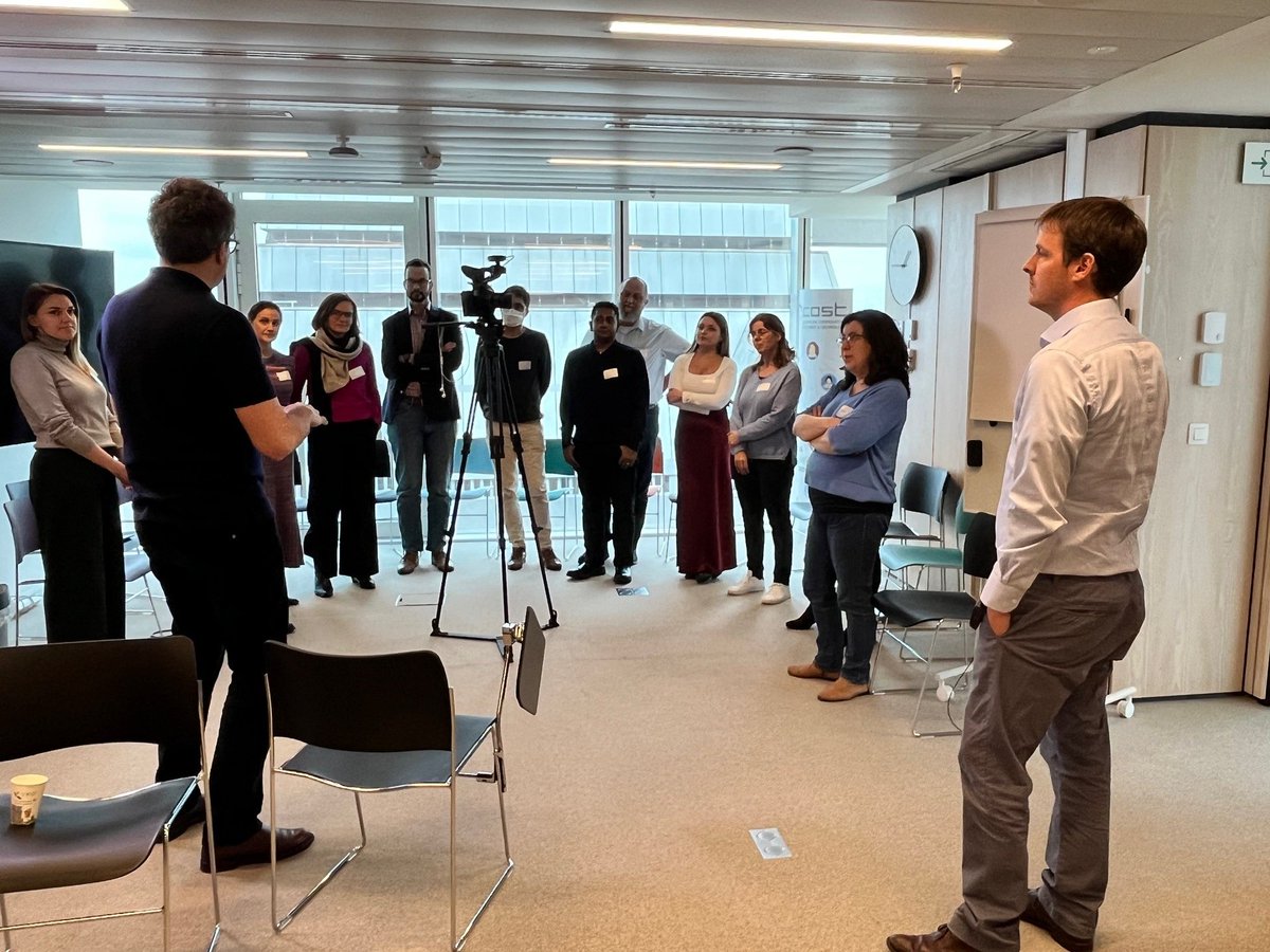 Third and final day of #COSTAcademy Media skills trainings for this week. 🎥 We put a second group of brave #COSTaction Chairs in front of the TV camera to explain their research to the general audience. 🧑‍🔬These participants are ready to spread the results of their Action!📢👏