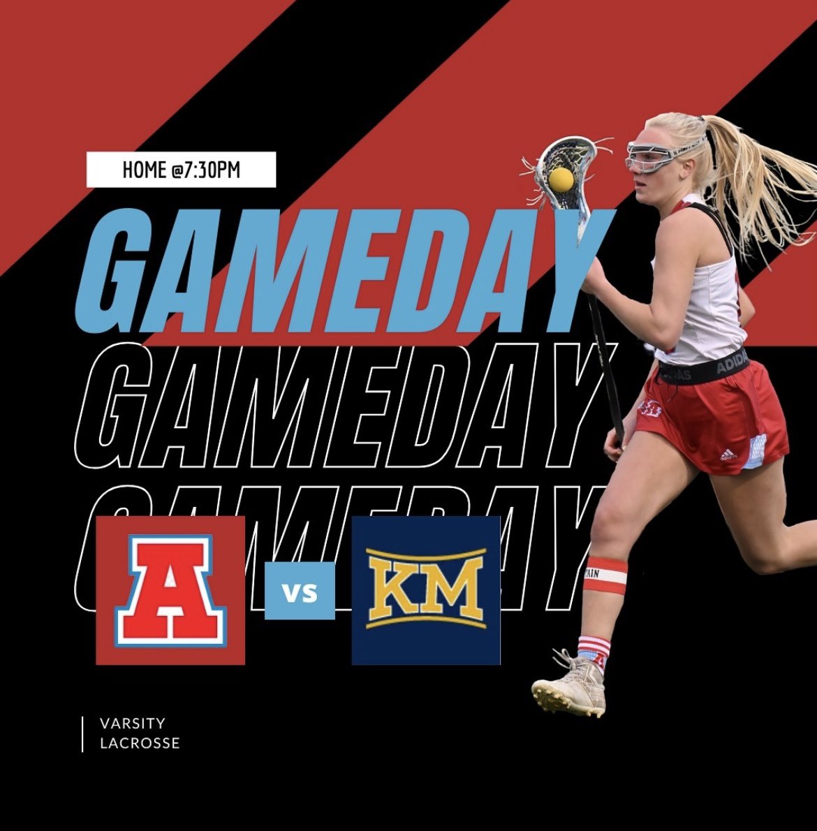 GAME DAY! Hosting KM tonight - JV at 6:15 pm and Varsity at 7:30 pm!