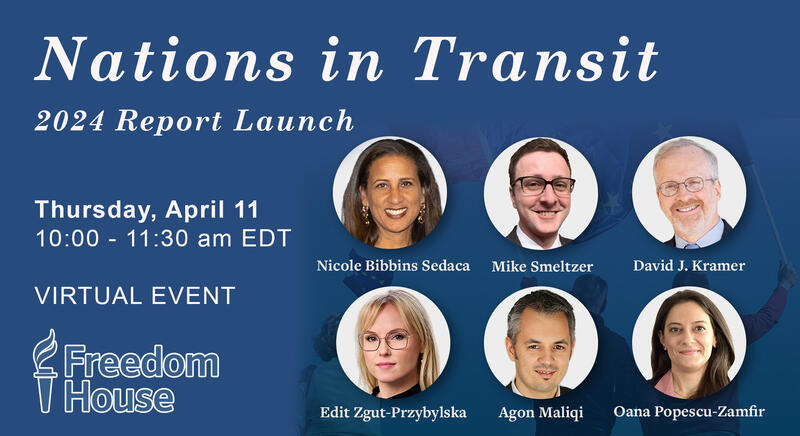 Preparing to discuss the findings of the newest @freedomhouse #NationsinTransit report and delve into the causes of continued democratic decline Follow live here: freedomhouse.org/event/report-l….