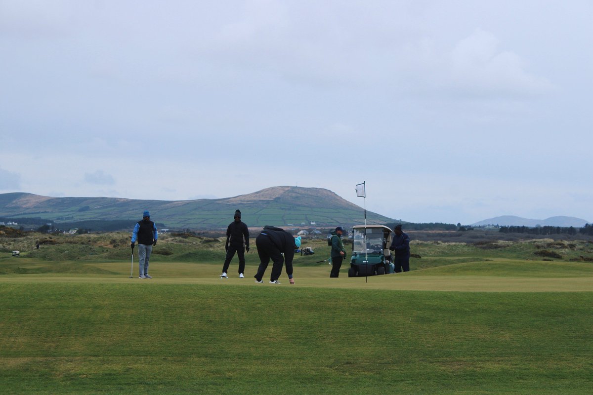 Nothing tests your short game like the untamed @wildatlanticway. The elevated 9th green @watervillelinks is not for the faint of heart!