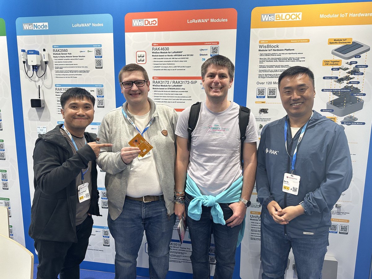 RAKwireless's tweet photo. Awesome feedback from a happy customer! They had trouble with another brand's STM32 LoRa module, but then they found #RUI3 with Arduino support. Now, they've smoothly switched to #RAK3172, enjoying more flexibility and stability. #ew24 #RAKatEmbeddedWorld2024 https://t.co/q0FCktn0E3
