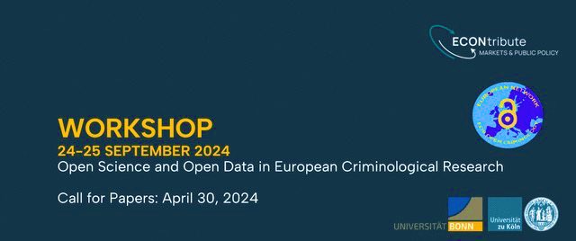 ⚠️Deadline extended! ⚠️You now have until April 30th to submit your abstract! #openscience @OpenCriminology @UniCologne @ISS_UniCologne @ECON_tribute @EJC_Eurocrim oscc.uni-koeln.de/sites/FDM-UzK/…