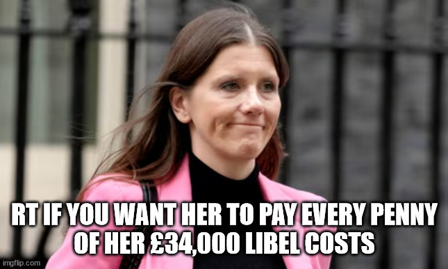 BladeoftheS's tweet photo. We thought Michelle Donelan cost us £15,000, but the cost of her running her mouth was £34,000, and we were made to pay. 

Michelle Donelan has done the crime, and now SHE has to pay every single penny, not us. https://t.co/NVgmcbHoAf