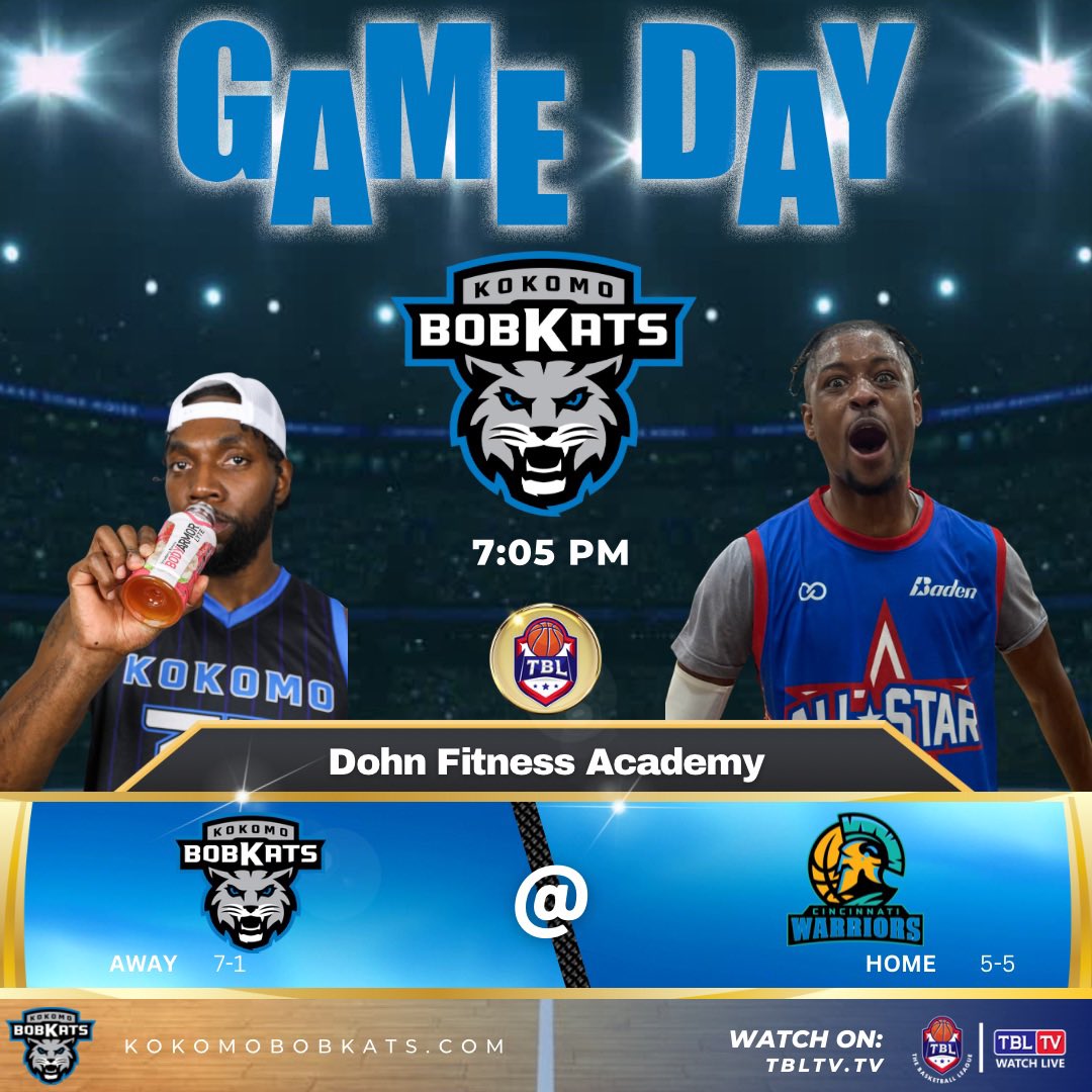 We’re BACK! Bobkats hit the road today heading to Cincinatti Ohio against the The Cincinnati Warriors ! If you’re not making the short 3 hr drive with us catch the game on TBLTV.TV! @TBLproleague @Warriors513 #GoBobkats