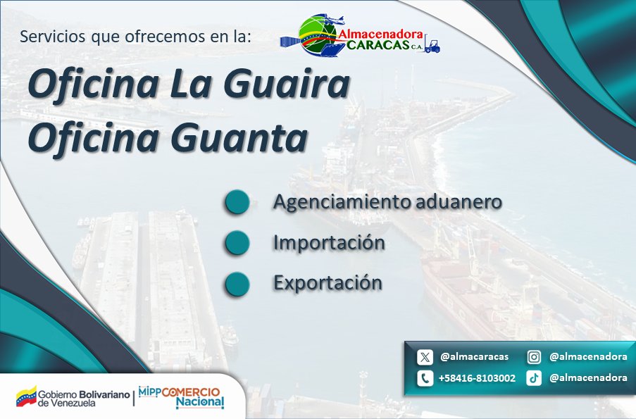 📲Contáctanos a través de nuestras redes sociales, en nuestras oficinas en La Guaira y Guanta y conozca todos los servicios que tenemos para ofrecerle. ¡Somos tu operador logístico de confianza! #RebeldiaAntiImperialista