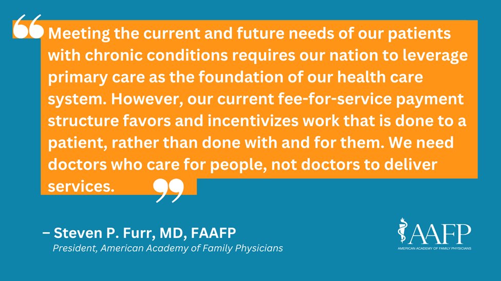 Inequities in the MPFS bleed into value-based payment models. That’s why @SFurrMD is asking @SenateFinance to value primary care services more appropriately in fee-for-service payment systems. Read his testimony: aafp.org/dam/AAFP/docum…